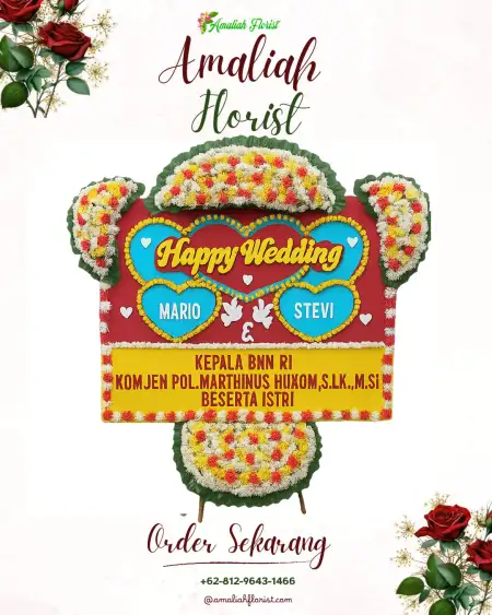 Papan Bunga Pernikahan Ratamba